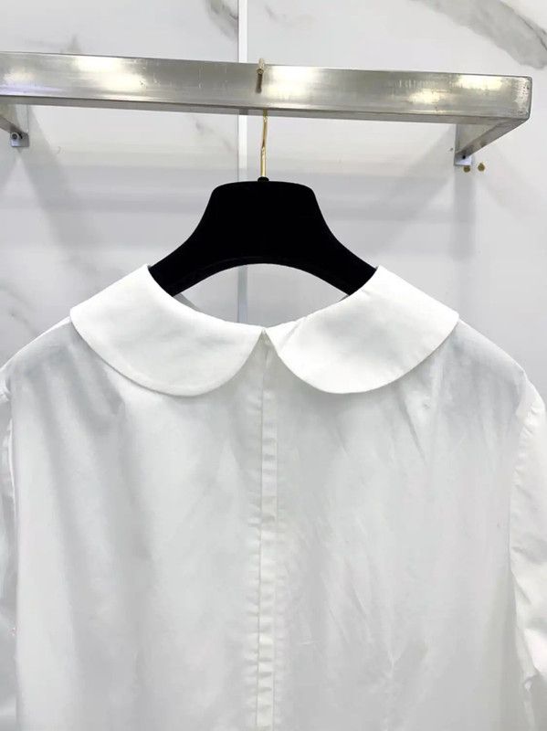 Comme des Garcons COMME des GARÇONS White Cotton Long Sleeve Top 0089 Size M / US 6-8 / IT 42-44 - 10 Thumbnail