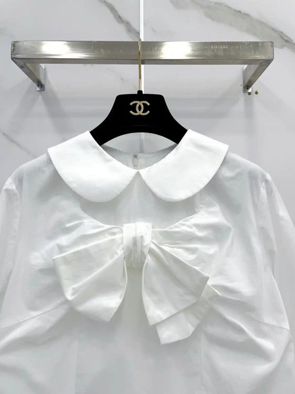 Comme des Garcons COMME des GARÇONS White Cotton Long Sleeve Top 0089 Size M / US 6-8 / IT 42-44 - 4 Thumbnail