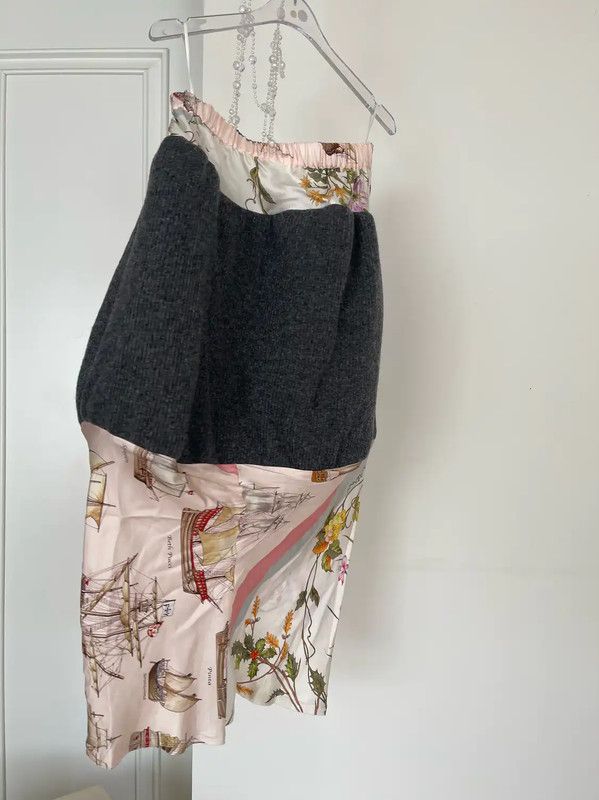 Comme des Garcons Comme des Garçons Multi-Color Cotton Skirt 0089 Size 23" - 4 Thumbnail