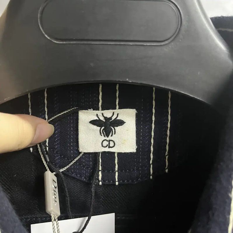 Dior Dior Women's Navy Striped Cotton Jacket 0089 Size L / US 10 / IT 46 - 2 Thumbnail