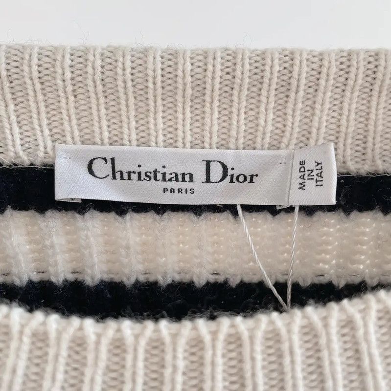 Dior Dior Striped Wool Sweater for Women 0089 Size M / US 6-8 / IT 42-44 - 4 Thumbnail