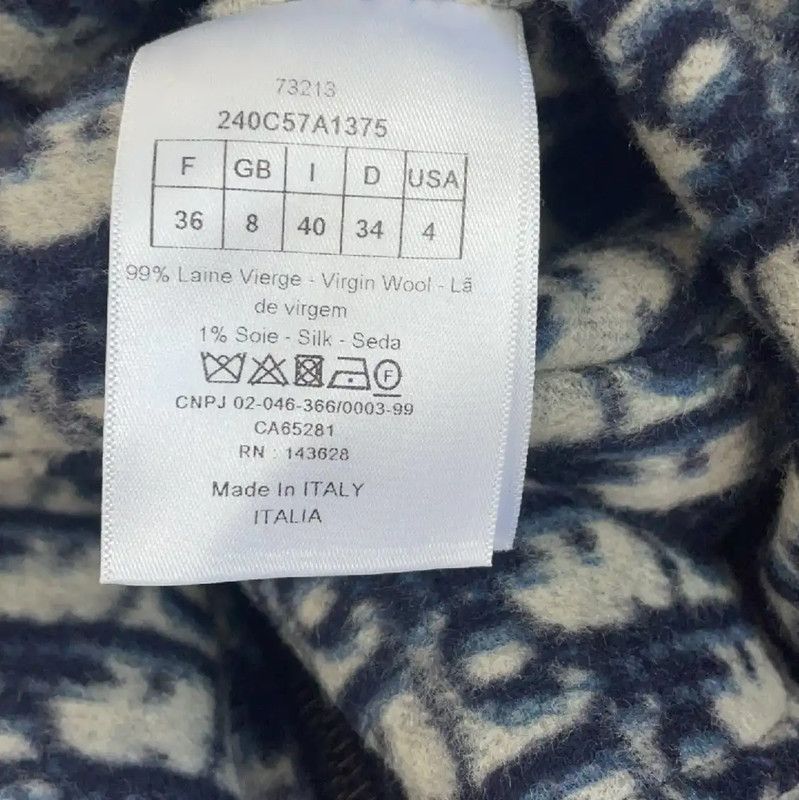 Dior Dior Women's Navy Wool Jacket 0089 Size S / US 4 / IT 40 - 4 Thumbnail