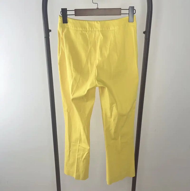 Max Mara MaxMara Yellow Cotton Casual Pants 0089 Size 23" - 2 Thumbnail