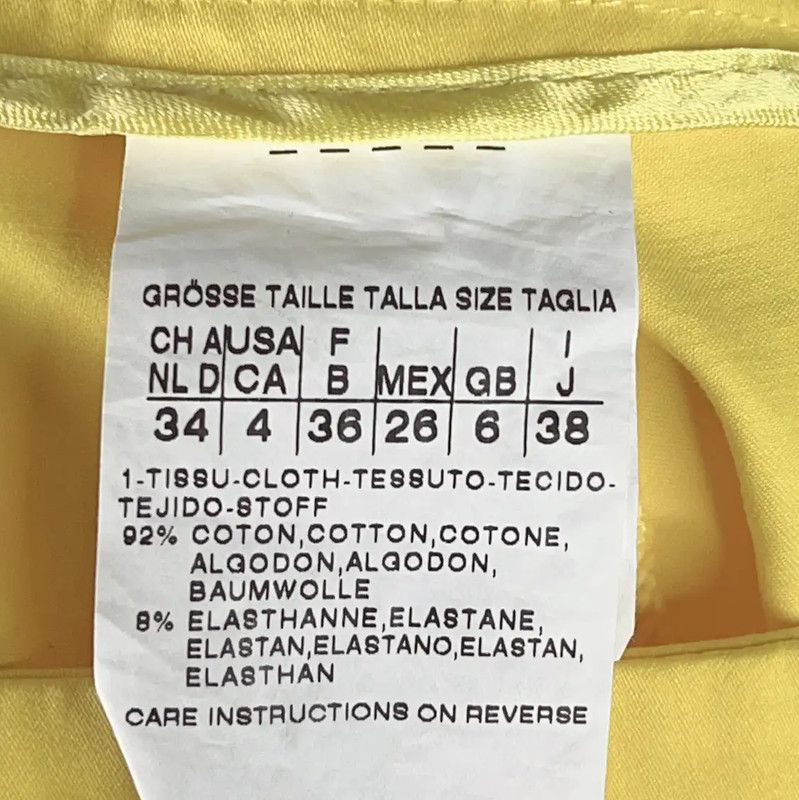 Max Mara MaxMara Yellow Cotton Casual Pants 0089 Size 23" - 5 Thumbnail