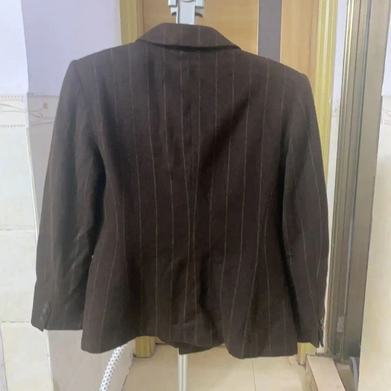 Max Mara MaxMara Brown Wool Women's Jacket 0089 Size ONE SIZE - 2 Thumbnail