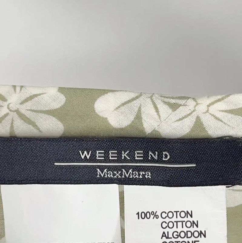 Max Mara MaxMara Light Green Cotton Women's Shirt 0089 Size S / US 4 / IT 40 - 3 Thumbnail