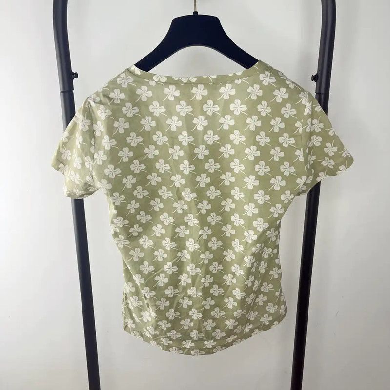 Max Mara MaxMara Light Green Cotton Women's Shirt 0089 Size S / US 4 / IT 40 - 2 Thumbnail