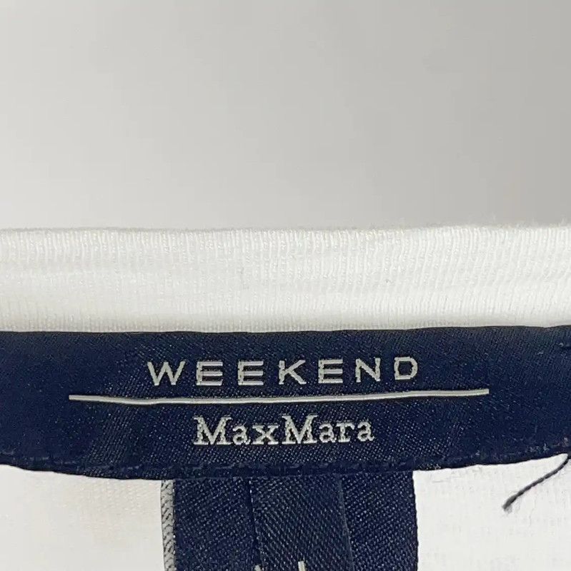 Max Mara MaxMara White Cotton Women's T-Shirt 0089 Size L / US 10 / IT 46 - 3 Thumbnail