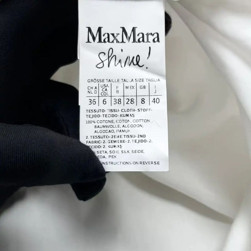 Max Mara MaxMara White Floral Short Sleeve Shirt 0089 Size L / US 10 / IT 46 - 4 Thumbnail