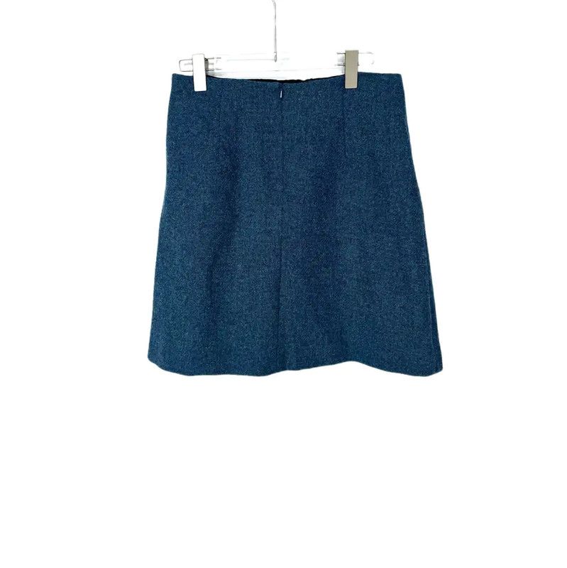Max Mara MaxMara Blue Leather Women's Skirt 0089 Size 22" - 2 Thumbnail
