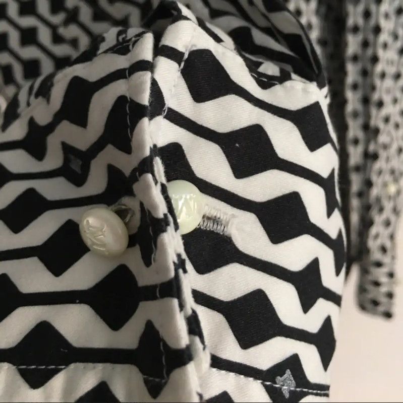 Max Mara MaxMara Color Block Cotton Shirt 0089 Size S / US 4 / IT 40 - 6 Thumbnail