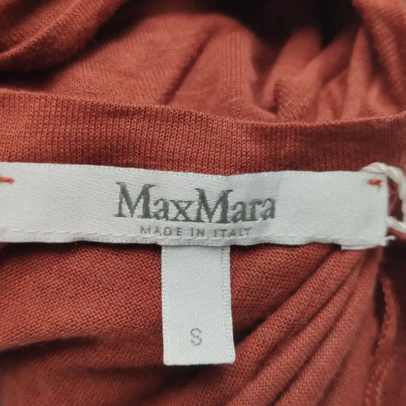 Max Mara MaxMara Summer Brown Cashmere Blend Short Sleeve Tee 0089 Size S / US 4 / IT 40 - 3 Thumbnail