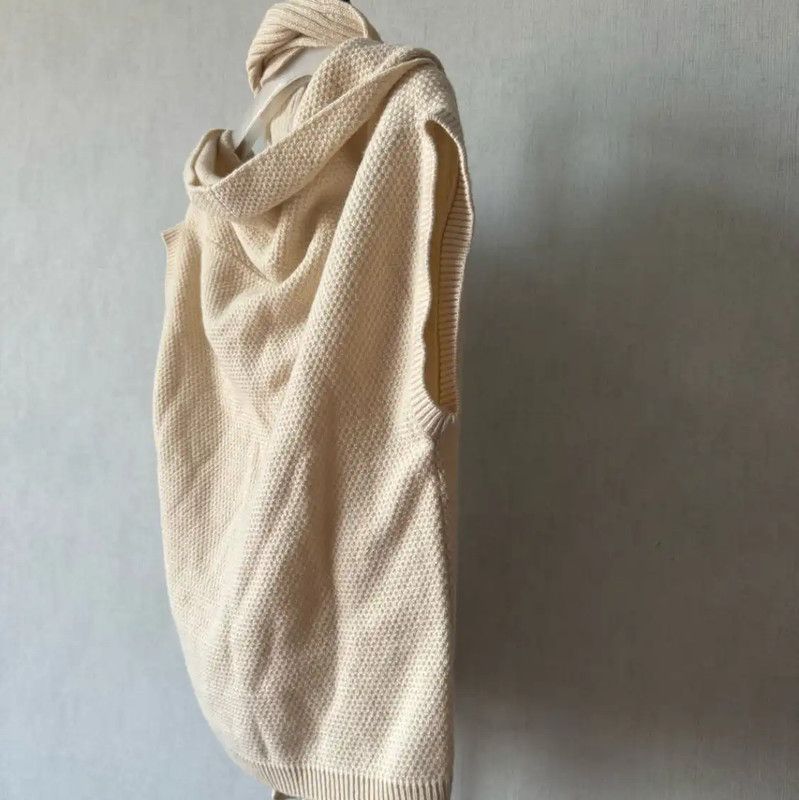 Max Mara MaxMara Beige Wool Short Sleeve Sweater 0089 Size S / US 4 / IT 40 - 3 Thumbnail