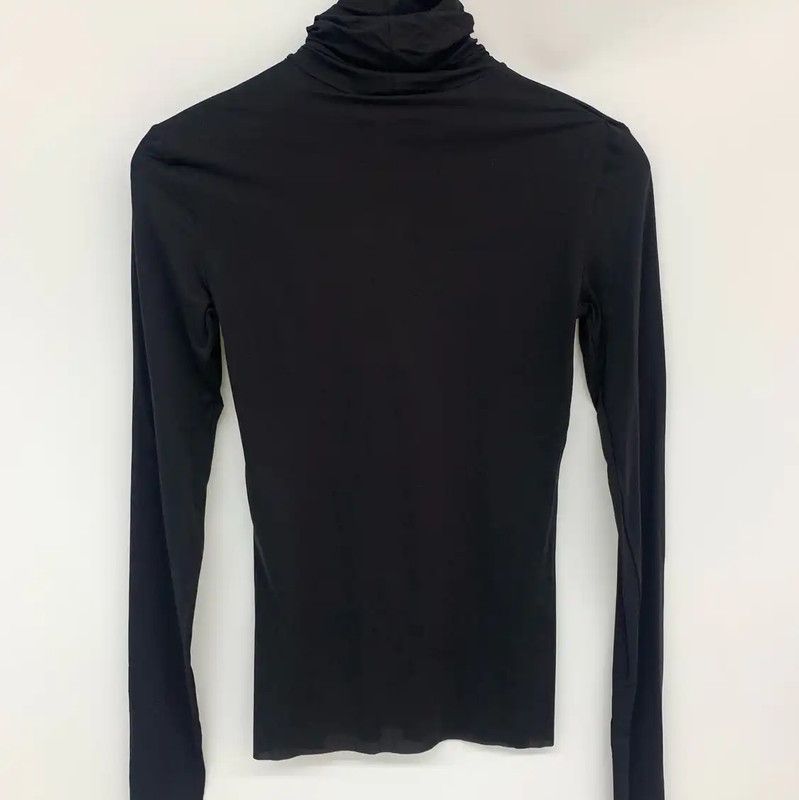 Max Mara MaxMara Black Long Sleeve Turtleneck Sweater 0089 Size S / US 4 / IT 40 - 3 Thumbnail
