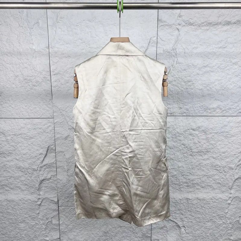 Max Mara MaxMara Elegant Cream Cotton Women's Shirt 0089 Size ONE SIZE - 2 Thumbnail