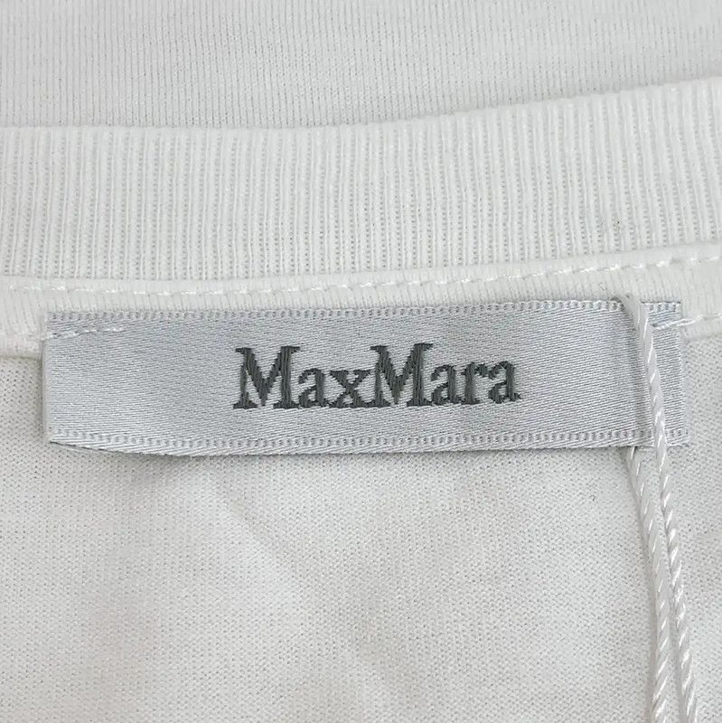 Max Mara MaxMara White Cotton Women's T-Shirt 0089 Size S / US 4 / IT 40 - 6 Thumbnail