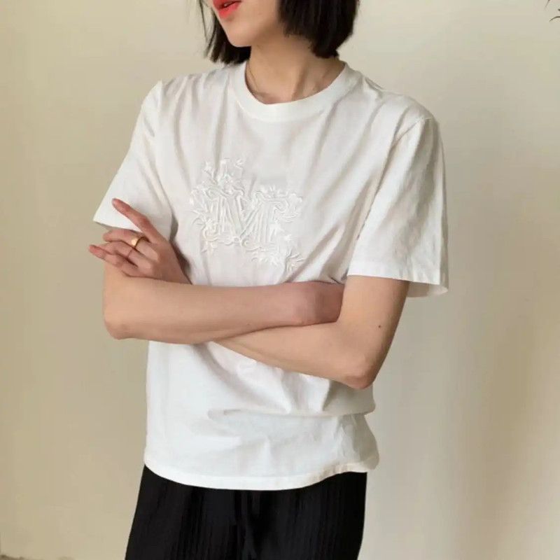 Max Mara MaxMara White Cotton Women's T-Shirt 0089 Size S / US 4 / IT 40 - 9 Thumbnail