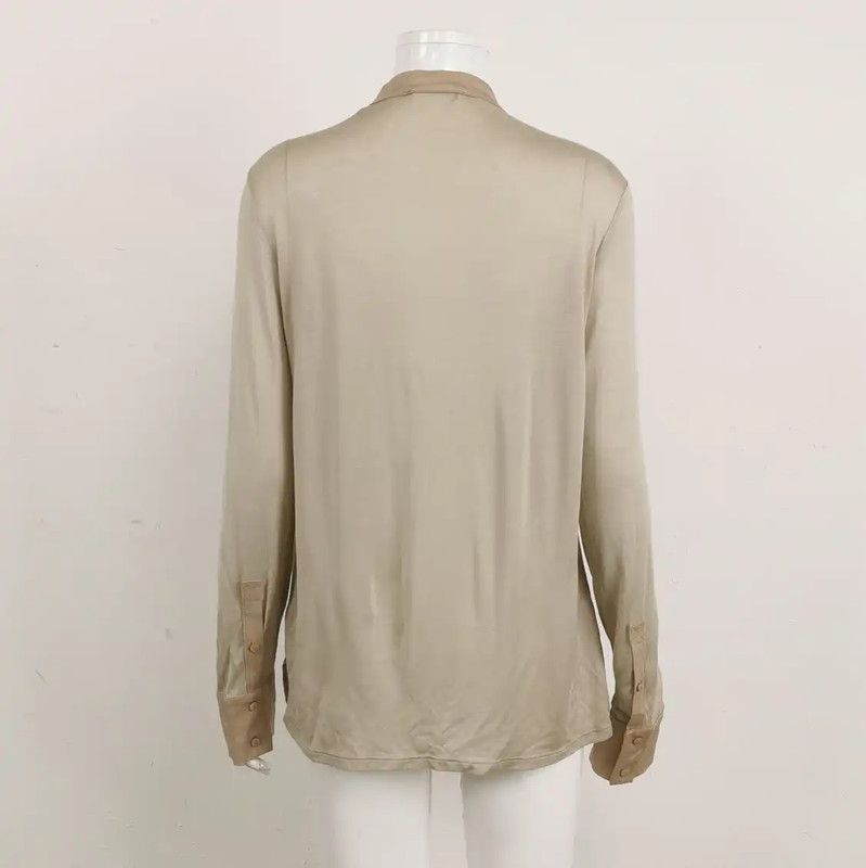 Max Mara MaxMara Silk Blouse in Light Beige Color 0089 Size M / US 6-8 / IT 42-44 - 2 Thumbnail