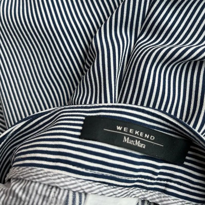 Max Mara MaxMara Striped Cotton Casual Pants 0089 Size 23" - 3 Thumbnail