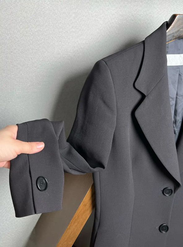 Max Mara MaxMara Black Wool Women's Blazer 0089 Size ONE SIZE - 7 Thumbnail