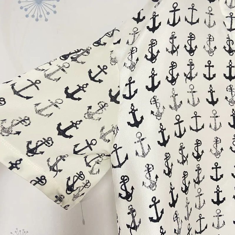 Max Mara MaxMara White Silk Printed Blouse 0089 Size XS / US 0-2 / IT 36-38 - 6 Thumbnail