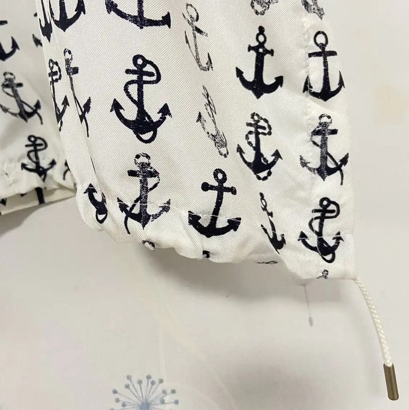 Max Mara MaxMara White Silk Printed Blouse 0089 Size XS / US 0-2 / IT 36-38 - 5 Thumbnail