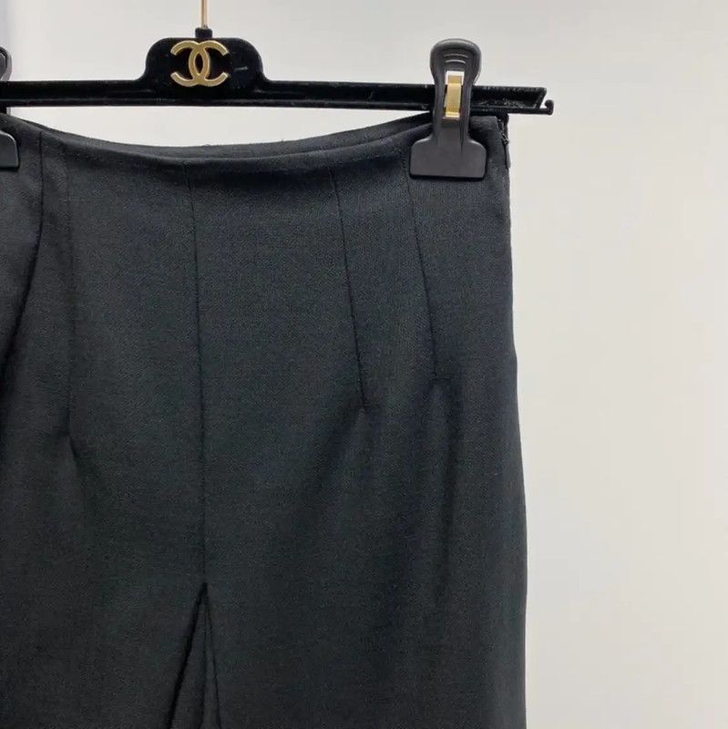 Max Mara MaxMara Casual Black Wool Trousers for Women 0089 Size 23" - 3 Thumbnail