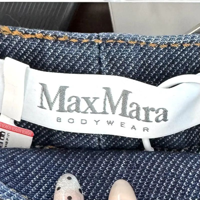 Max Mara MaxMara Dark Blue Leather Women's Jeans 0089 Size 27" / US 4 / IT 40 - 4 Thumbnail
