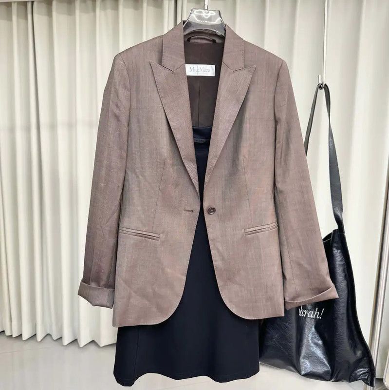 Max Mara MaxMara Brown Wool Blend Women's Cardigan 0089 Size S / US 4 / IT 40 - 3 Thumbnail