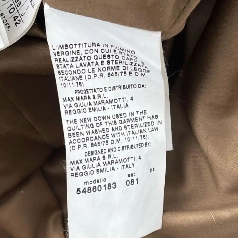 Max Mara MaxMara Brown Winter Down Coat for Women 0089 Size M / US 6-8 / IT 42-44 - 8 Thumbnail