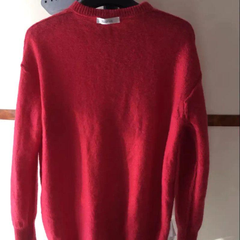 Max Mara MaxMara Red Mohair Women’s Pullover Sweater 0089 Size S / US 4 / IT 40 - 6 Thumbnail