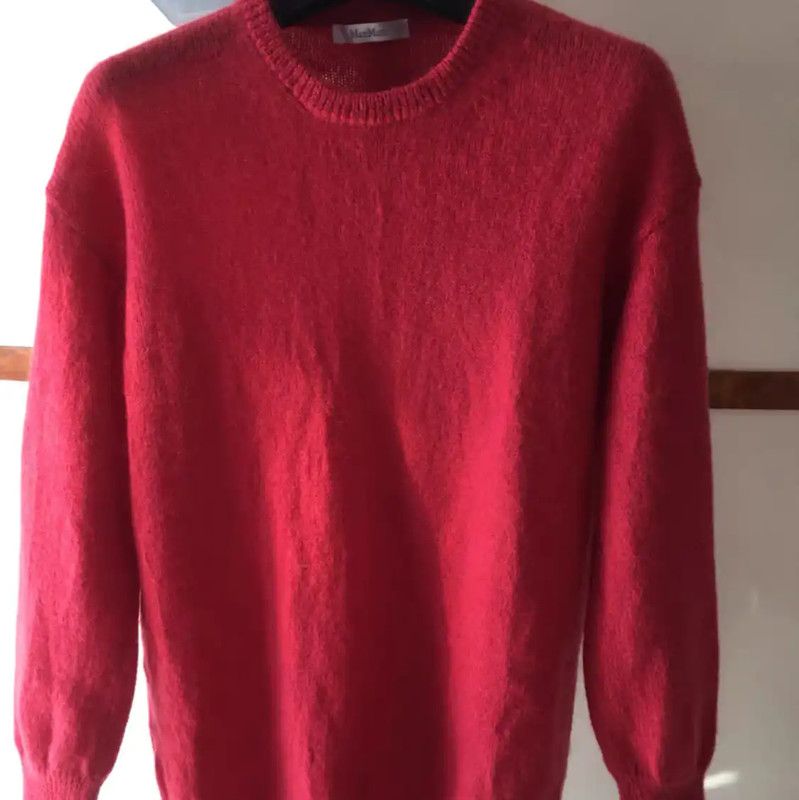 Max Mara MaxMara Red Mohair Women’s Pullover Sweater 0089 Size S / US 4 / IT 40 - 3 Thumbnail