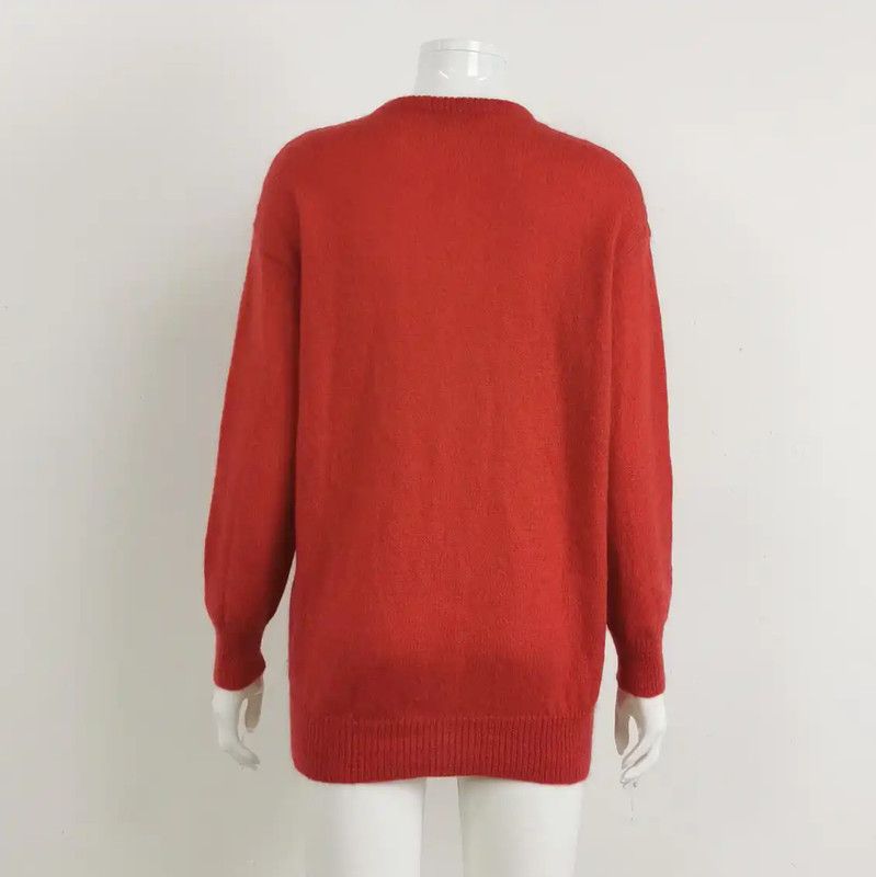 Max Mara MaxMara Red Mohair Women’s Pullover Sweater 0089 Size S / US 4 / IT 40 - 2 Thumbnail