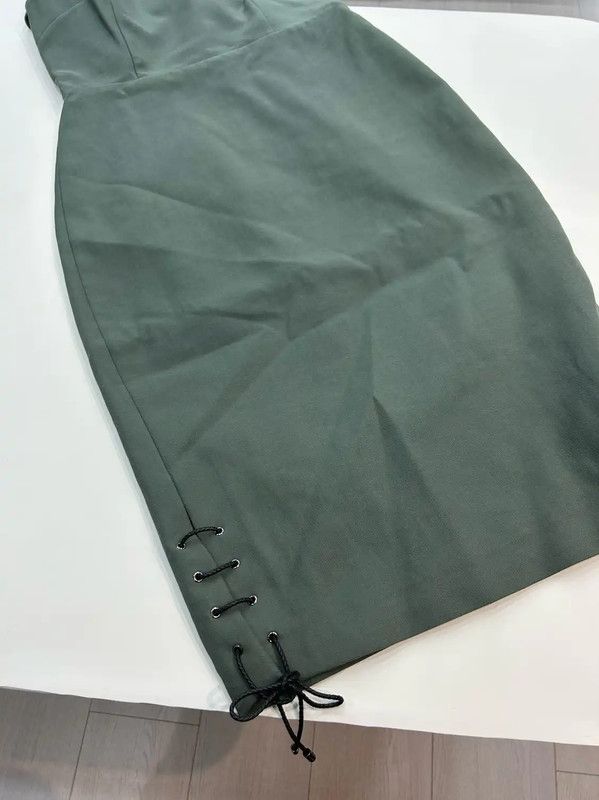 Max Mara MaxMara Women's Sleek Green Summer Dress 0089 Size S / US 4 / IT 40 - 4 Thumbnail