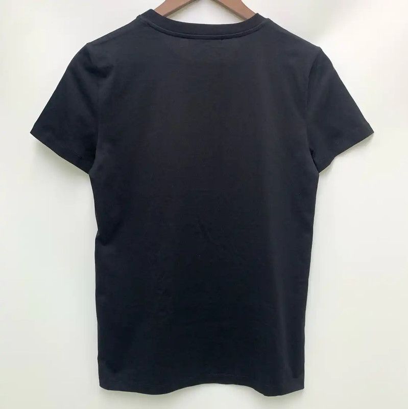 Max Mara MaxMara Black Cotton T-Shirt with Dog Graphic 0089 Size M / US 6-8 / IT 42-44 - 2 Thumbnail