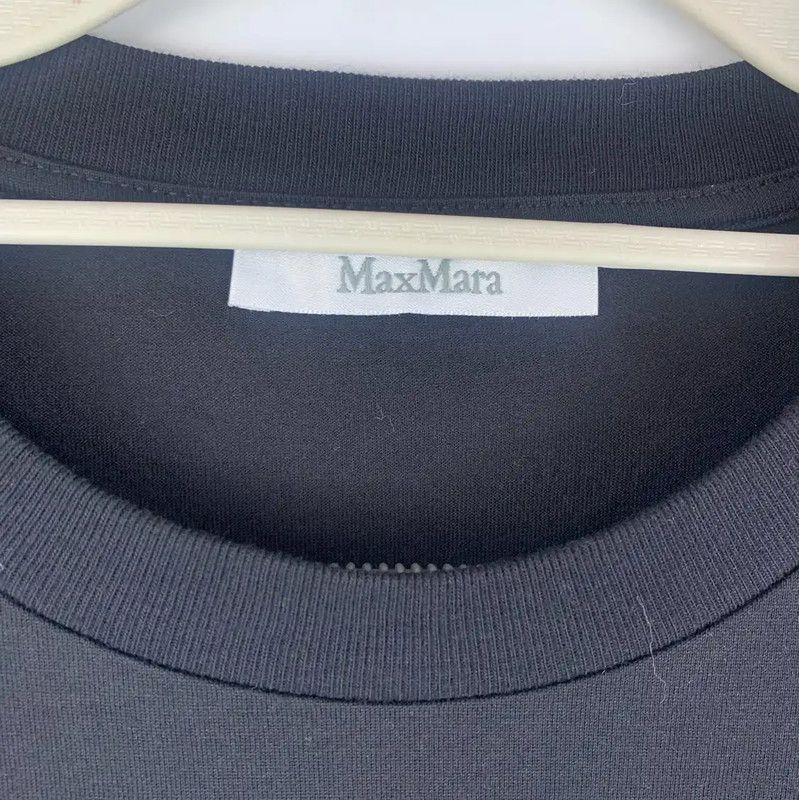Max Mara MaxMara Black Cotton T-Shirt with Dog Graphic 0089 Size M / US 6-8 / IT 42-44 - 4 Thumbnail