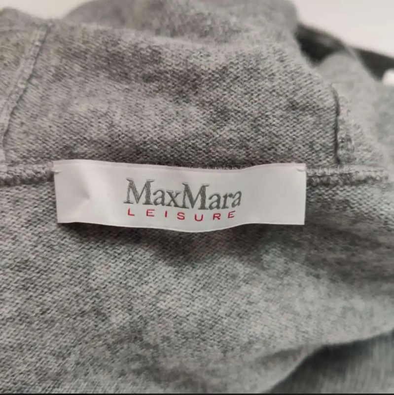 Max Mara MaxMara Gray Wool Blend Hoodie for Women 0089 Size S / US 4 / IT 40 - 3 Thumbnail