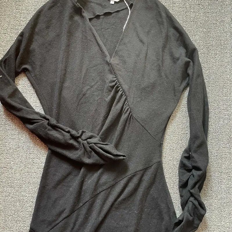 Max Mara MaxMara Black Wool Blend Dress for Women 0089 Size M / US 6-8 / IT 42-44 - 3 Thumbnail
