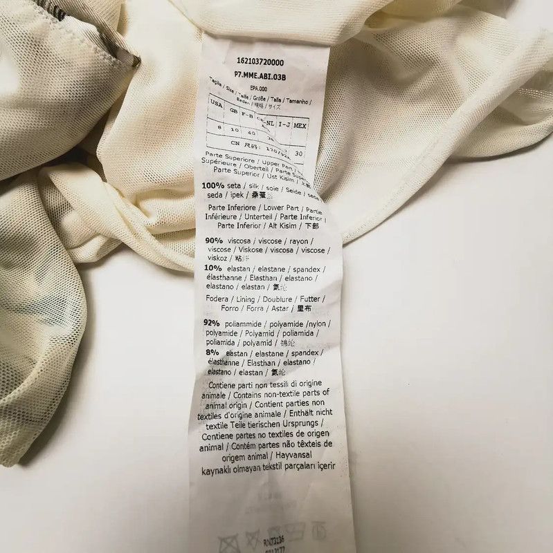 Max Mara MaxMara White Silk Floral Dress for Women 0089 Size L / US 10 / IT 46 - 5 Thumbnail