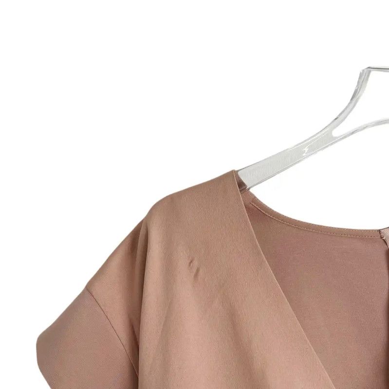 Max Mara MaxMara Pink Nylon Short Sleeve Dress 0089 Size S / US 4 / IT 40 - 3 Thumbnail