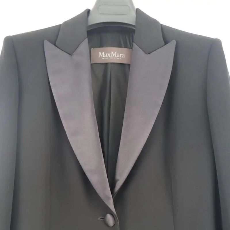 Max Mara MaxMara Black Women's Jacket for Spring/Fall 0089 Size S / US 4 / IT 40 - 3 Thumbnail
