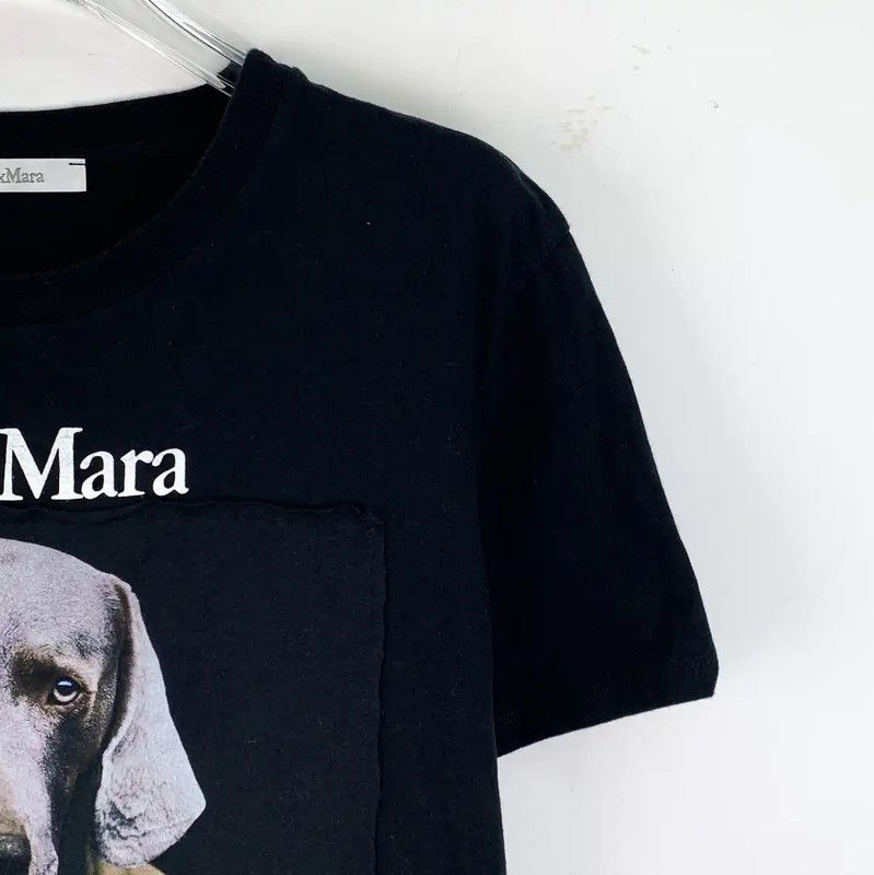 Max Mara MaxMara Black Cotton Graphic T-Shirt 0089 Size XL / US 12-14 / IT 48-50 - 3 Thumbnail