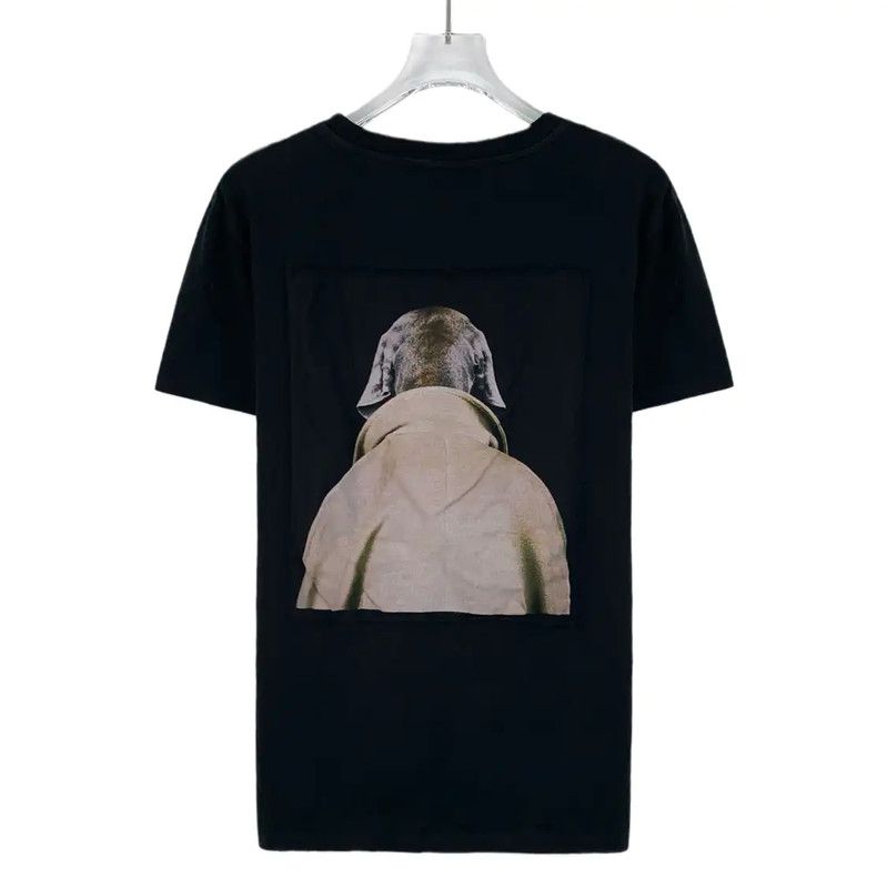 Max Mara MaxMara Black Cotton Graphic T-Shirt 0089 Size XL / US 12-14 / IT 48-50 - 2 Thumbnail
