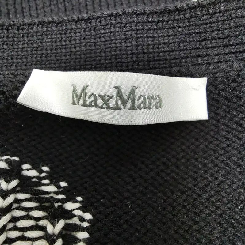 Max Mara MaxMara Black Floral Print Lightweight Cardigan 0089 Size S / US 4 / IT 40 - 3 Thumbnail