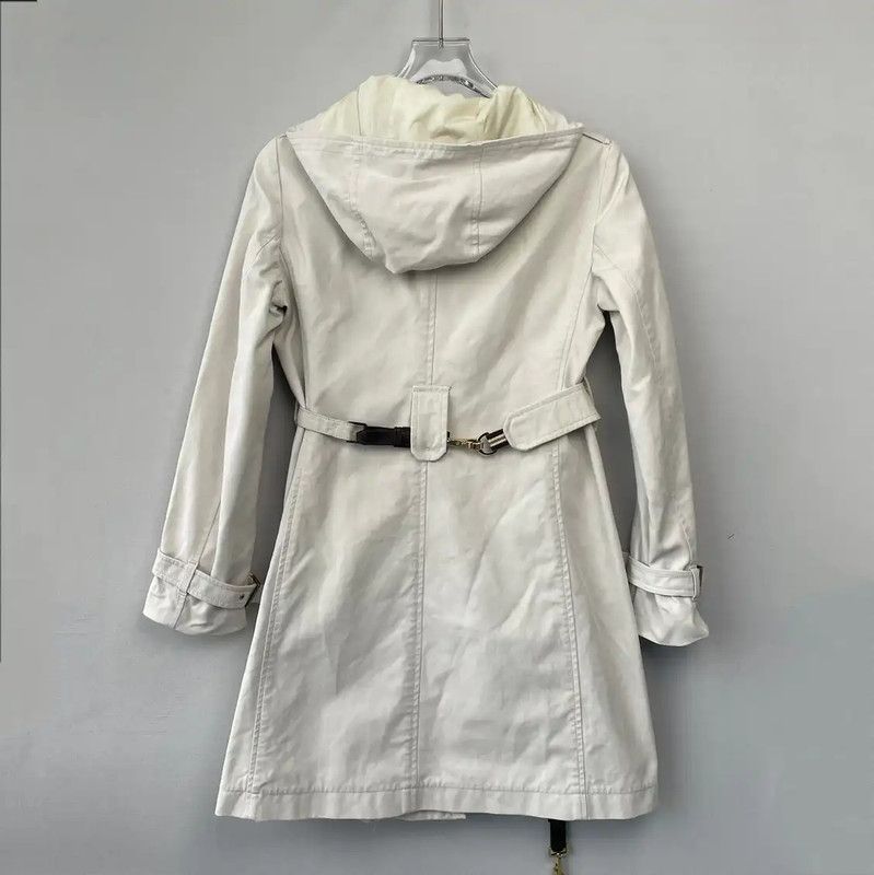 Max Mara MaxMara Cream Women's Trench Coat 0089 Size S / US 4 / IT 40 - 2 Thumbnail