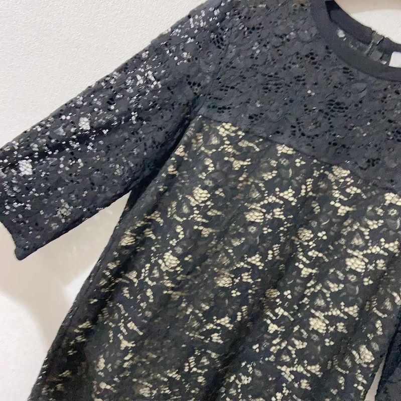 Max Mara MaxMara Black Lace Summer Dress for Women 0089 Size M / US 6-8 / IT 42-44 - 4 Thumbnail