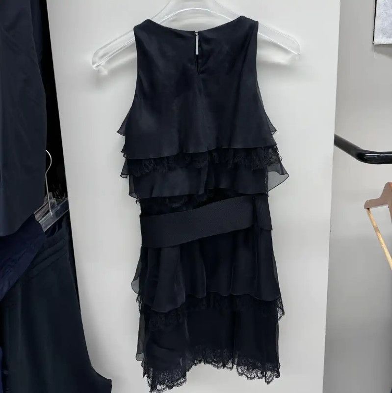 Max Mara MaxMara Black Layered Dress for Women 0089 Size S / US 4 / IT 40 - 2 Thumbnail