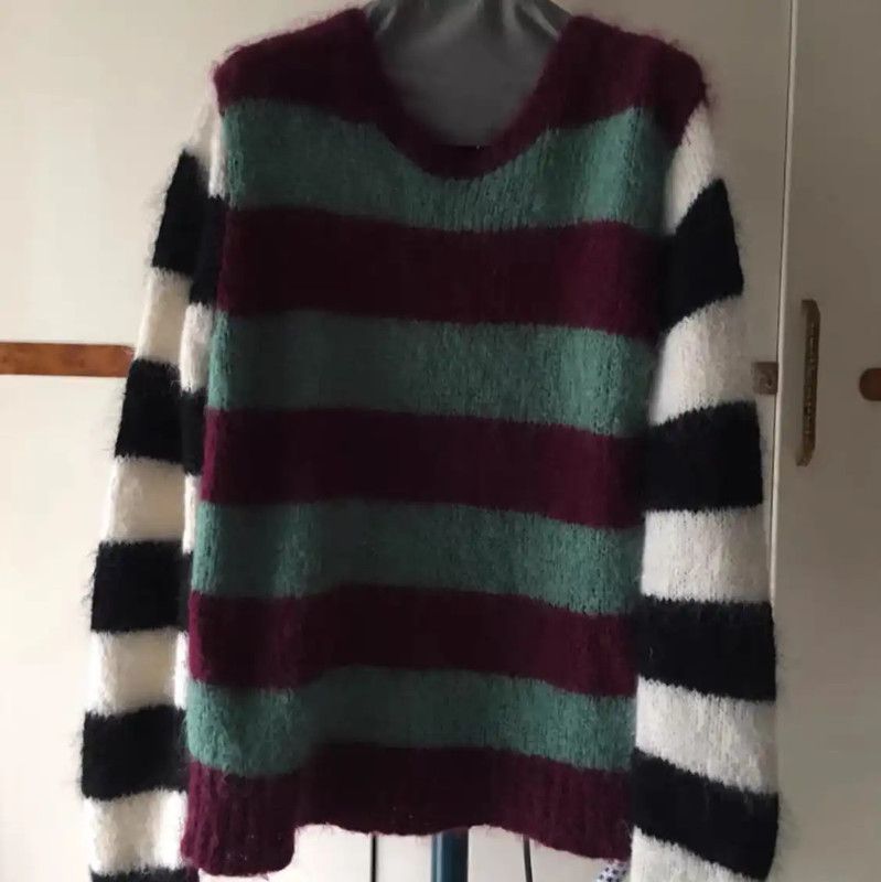 Max Mara MaxMara Striped Mohair Blend Pullover Sweater 0089 Size L / US 10 / IT 46 - 5 Thumbnail