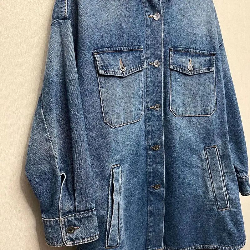 Max Mara MaxMara Blue Cotton Jacket for Women 0089 Size L / US 10 / IT 46 - 4 Thumbnail