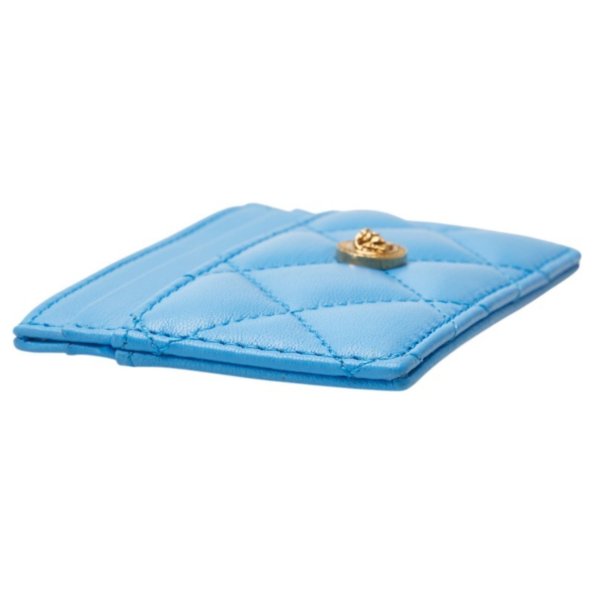 Versace Versace Medusa Business Card Case, Blue Leather, Women's Size ONE SIZE - 5 Thumbnail